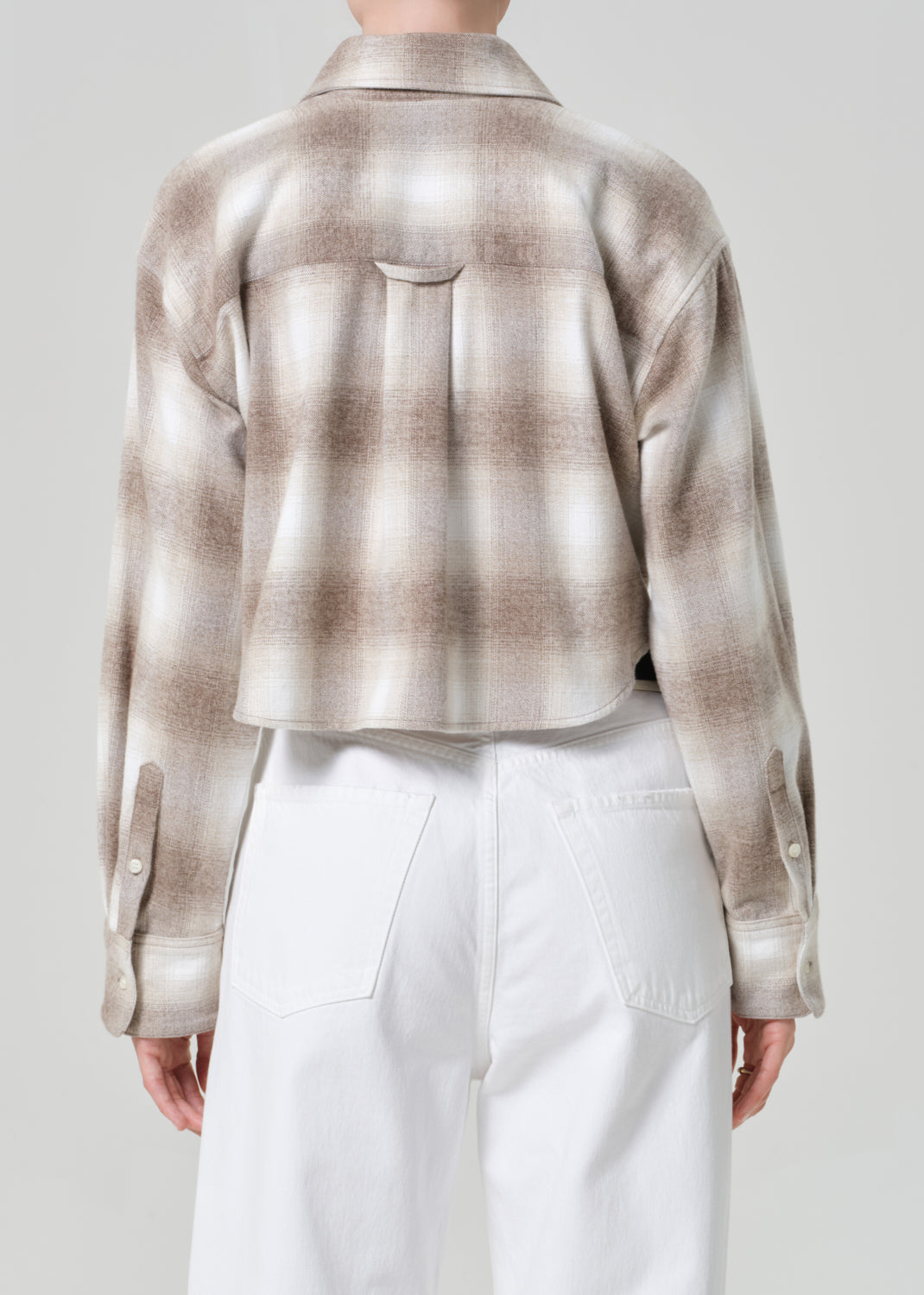 Ana Cropped Shirt in Schiffer Plaid