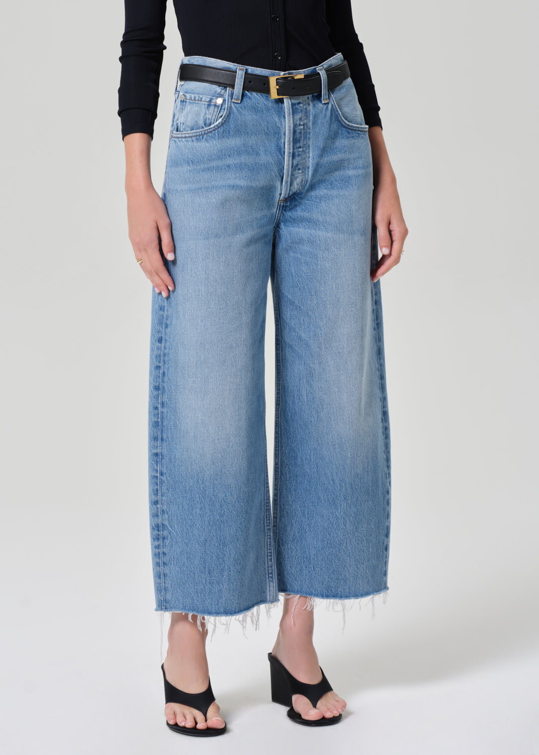 Ayla Raw Hem Crop in Honour