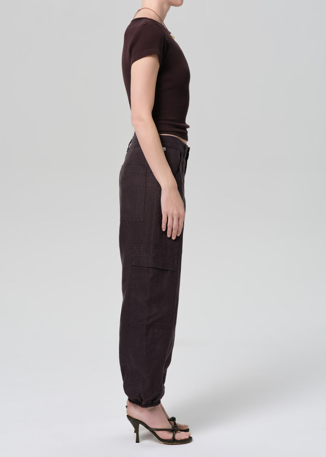 Ciela Linen Balloon Utility in Charcoal