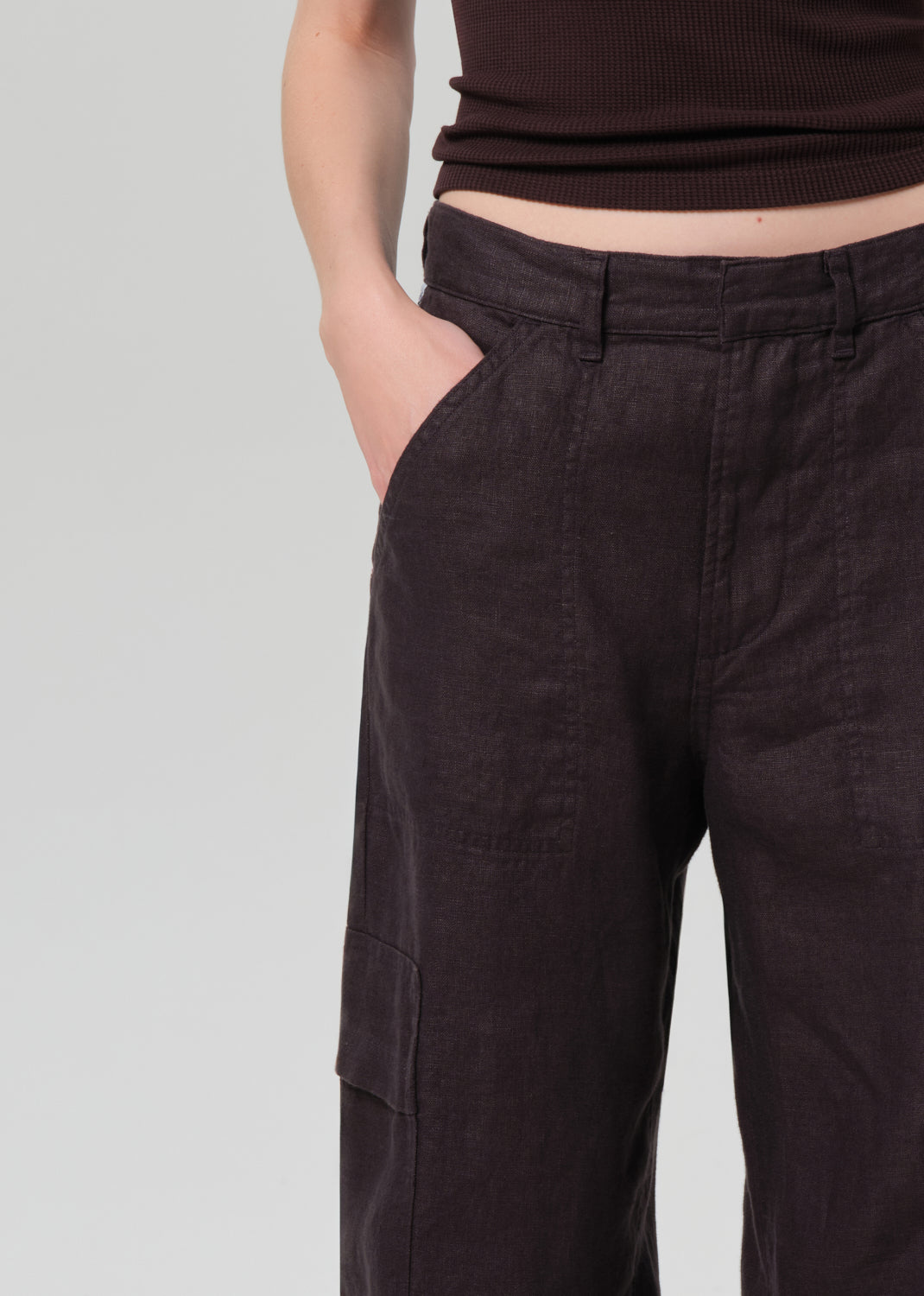 Ciela Linen Balloon Utility in Charcoal