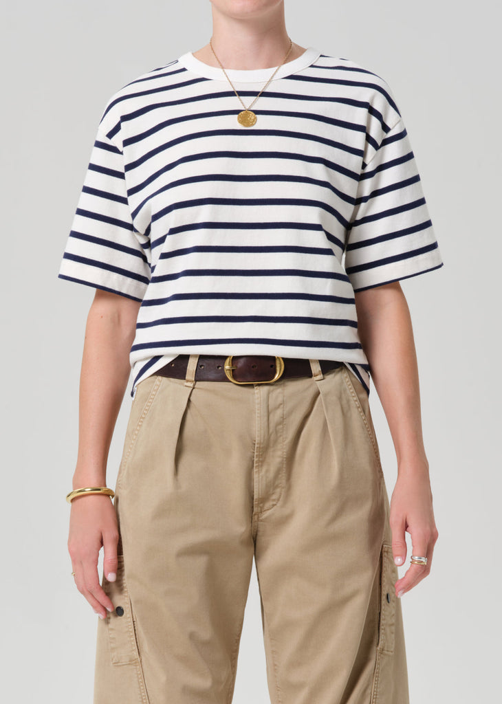 Goldie Tee in Marine Stripe