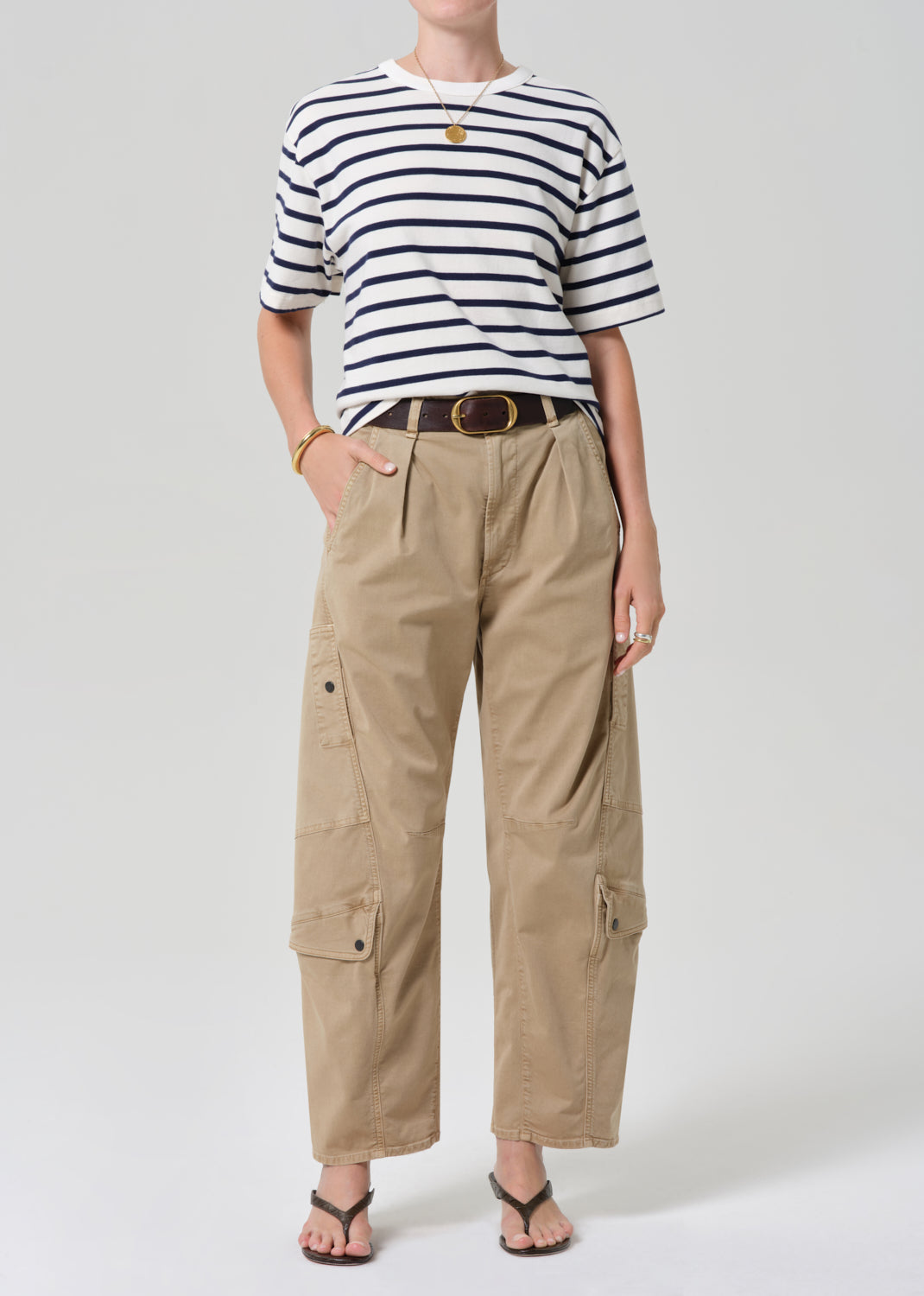 Goldie Tee in Marine Stripe