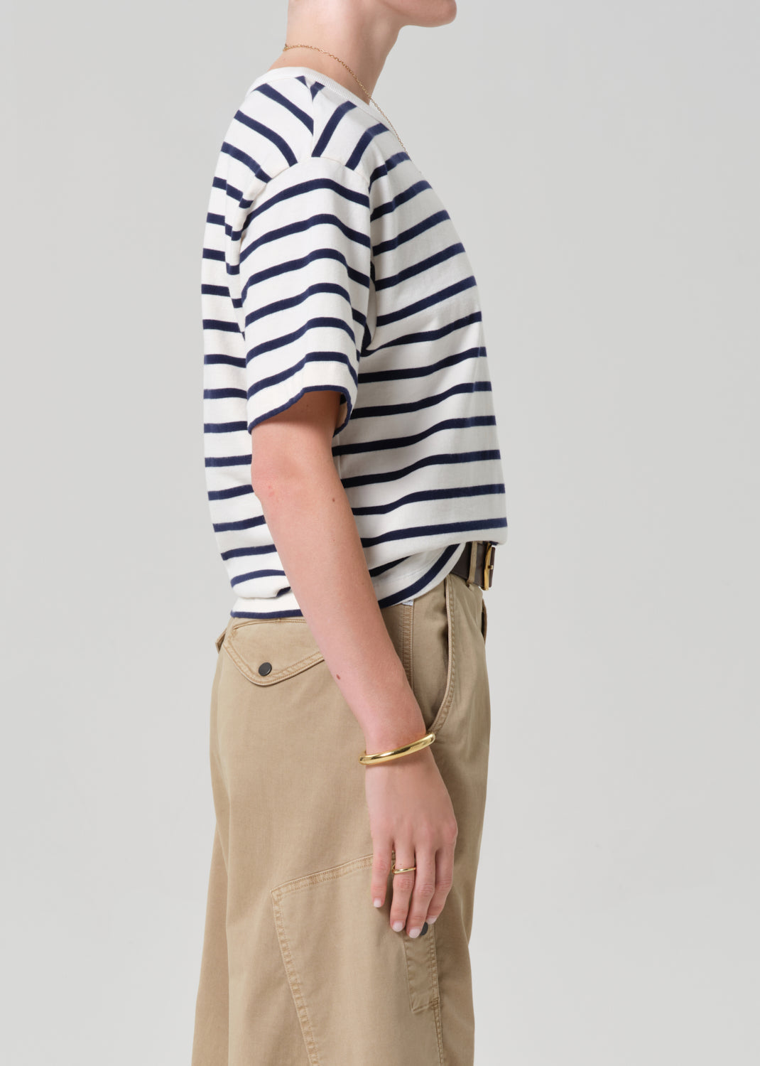 Goldie Tee in Marine Stripe