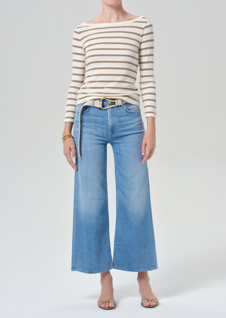 Lyra Wide Leg Crop Clean Hem in Andante