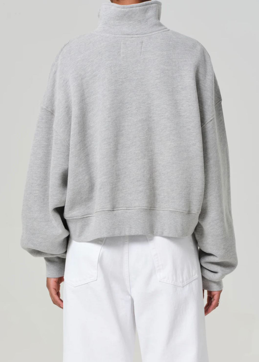 Mirelle Funnel Neck in Heather Grey