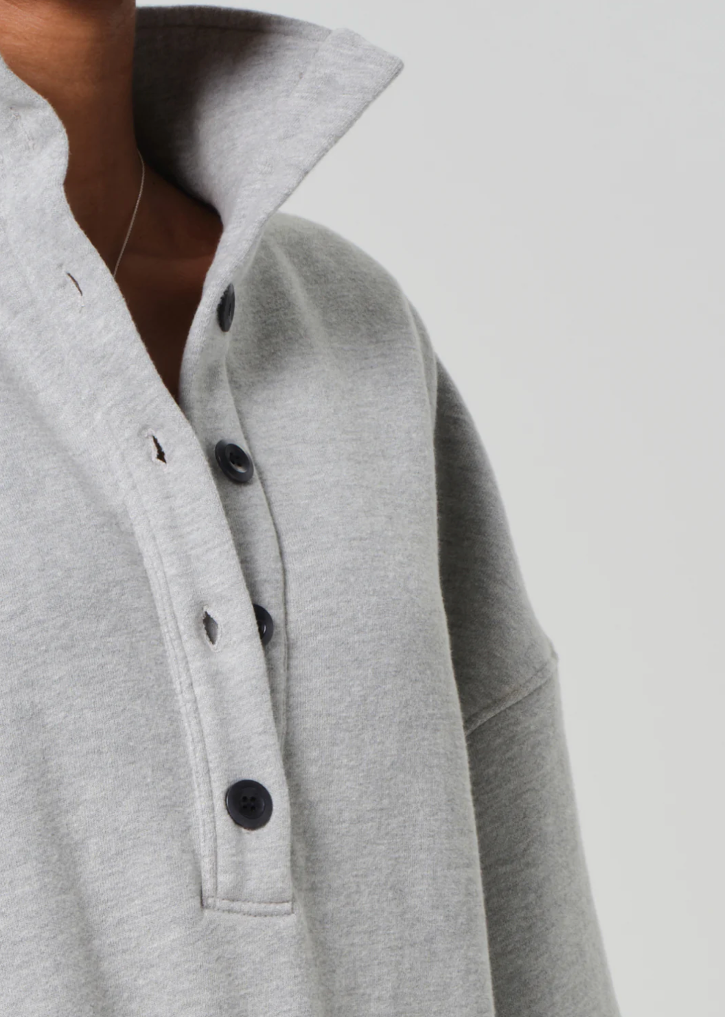 Mirelle Funnel Neck in Heather Grey