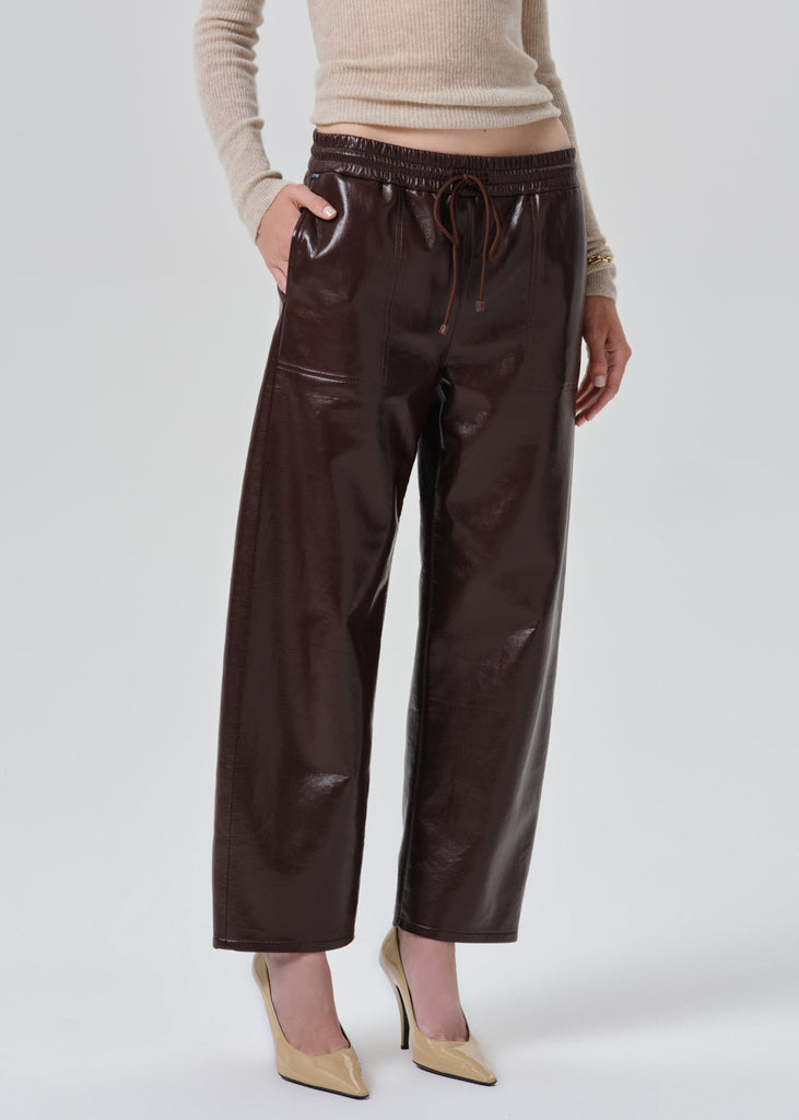 Rework Recycled Leather Pull On in Burgundy