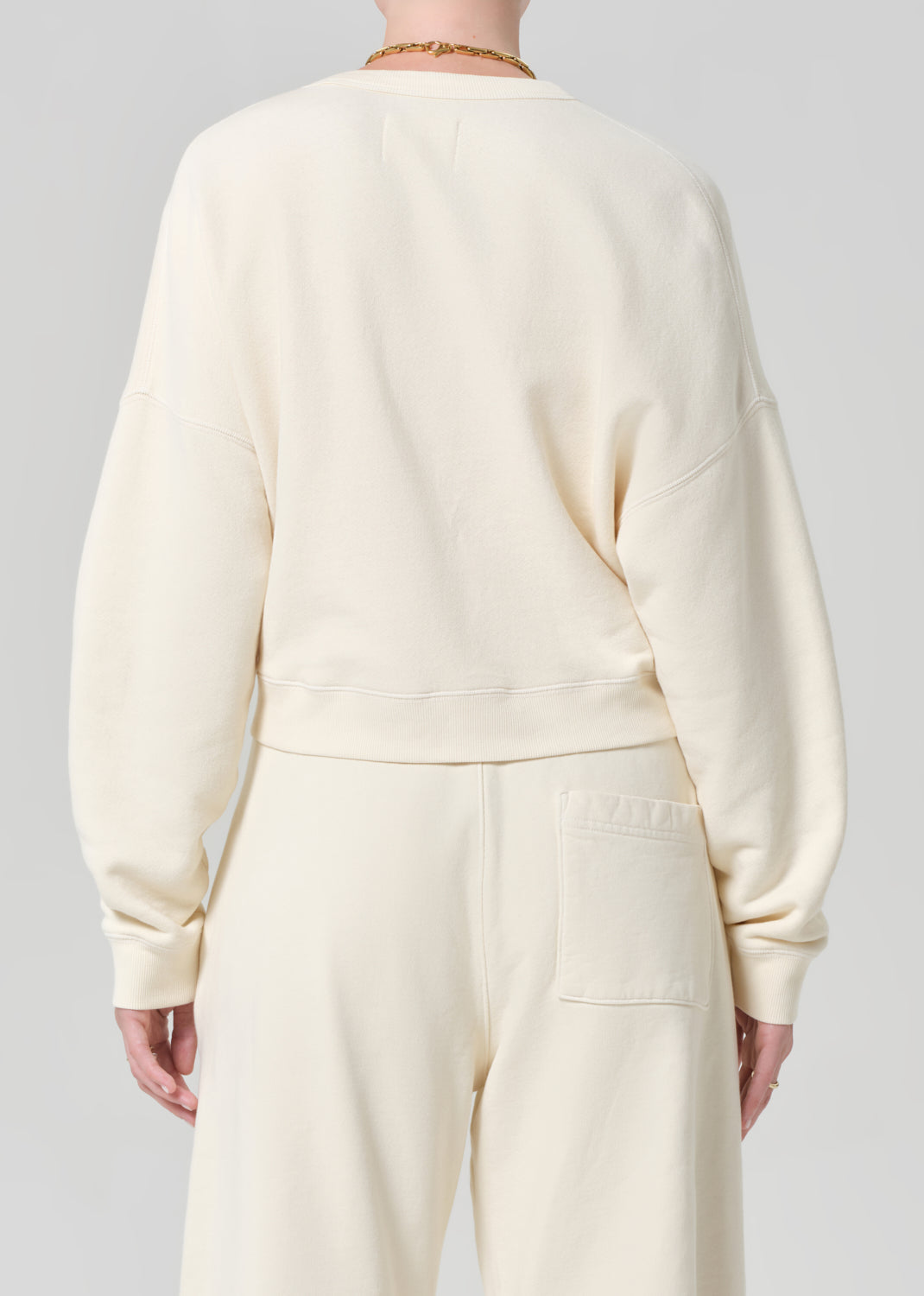 Rhomboid Henley in Cream