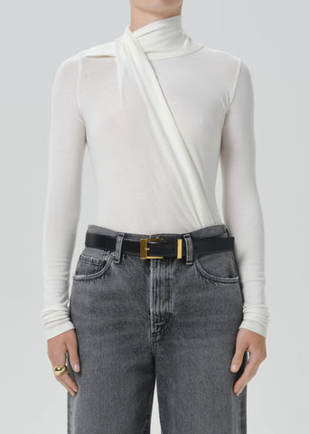 Sculptural Bodysuit in Pashmina