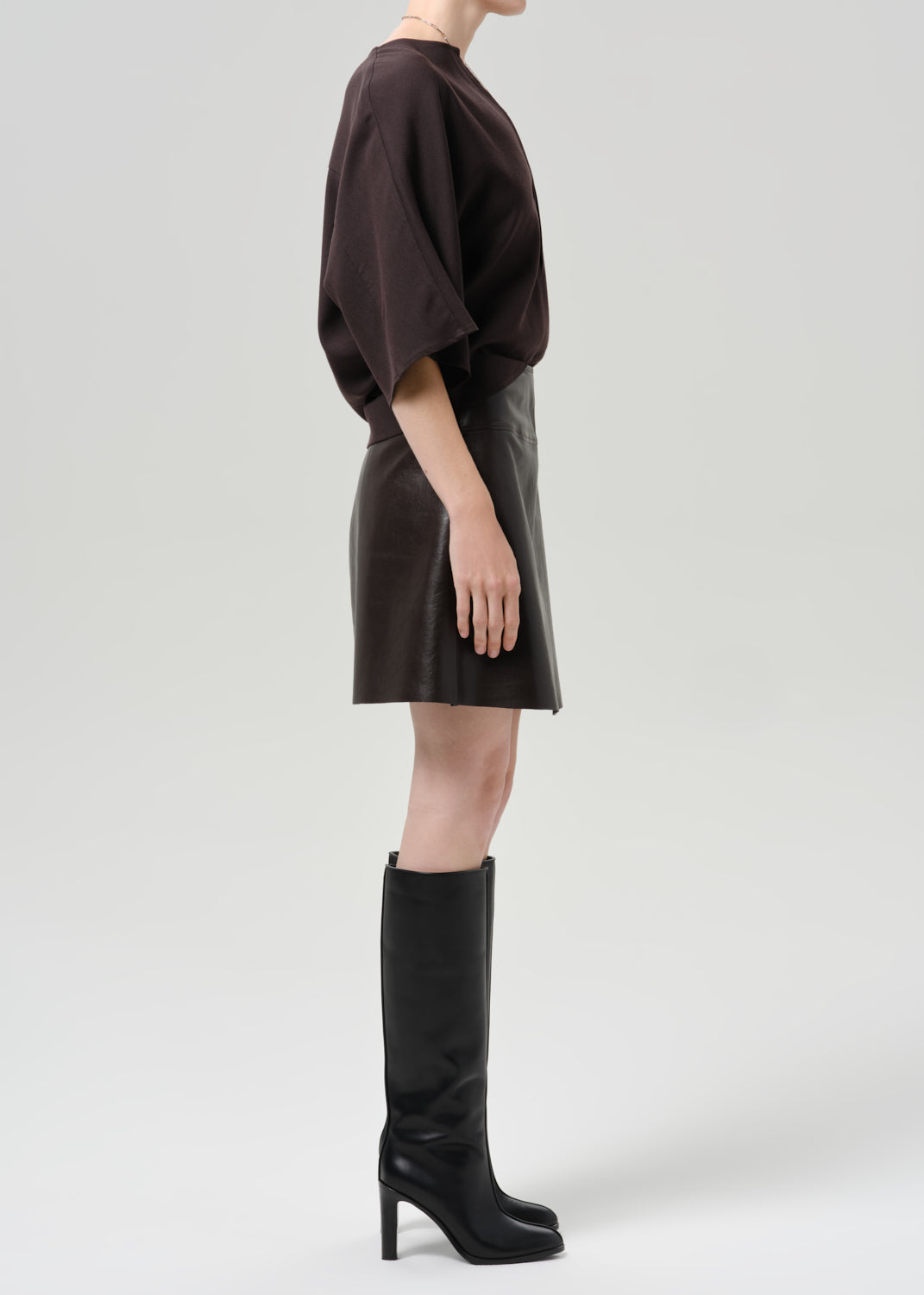 Soraya Skirt in Chocolate Dark Brown