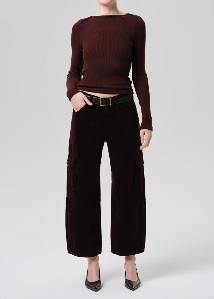 Thassos Twisted Seam Utility Pant in Barrister