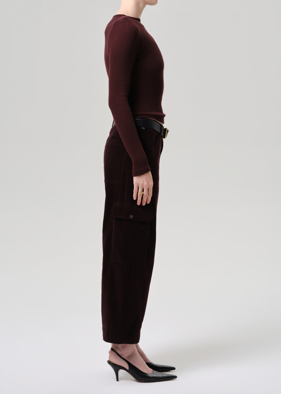 Thassos Twisted Seam Utility Pant in Barrister