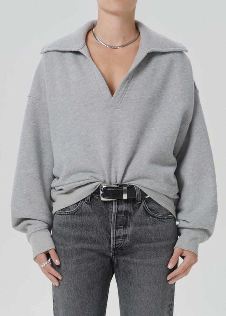 Trapeze Pullover in Heather Grey