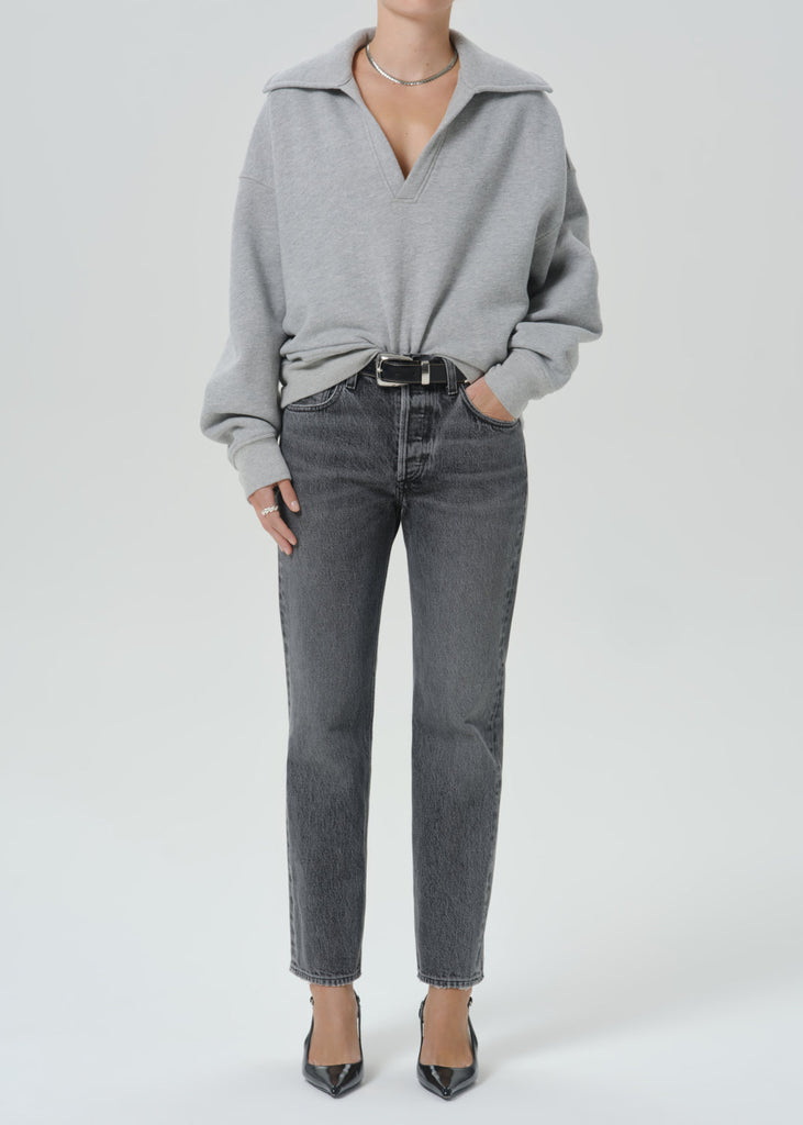 Trapeze Pullover in Heather Grey