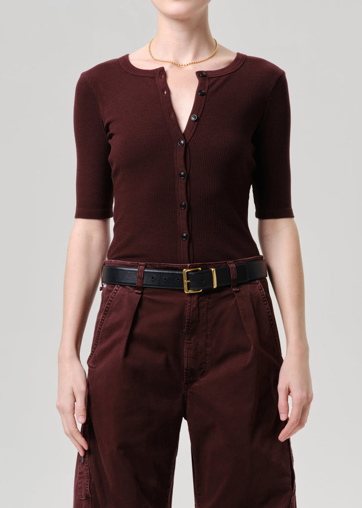 Wren Cardigan in Mahogany