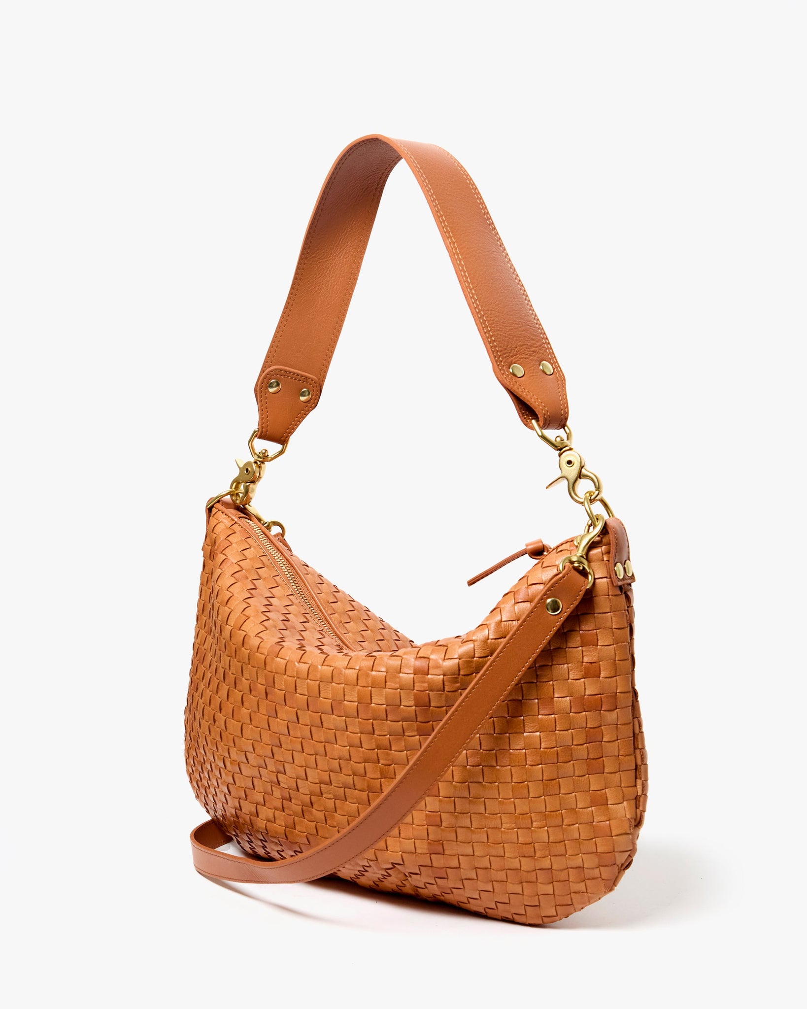 Moyen Messenger in Natural Woven Checker