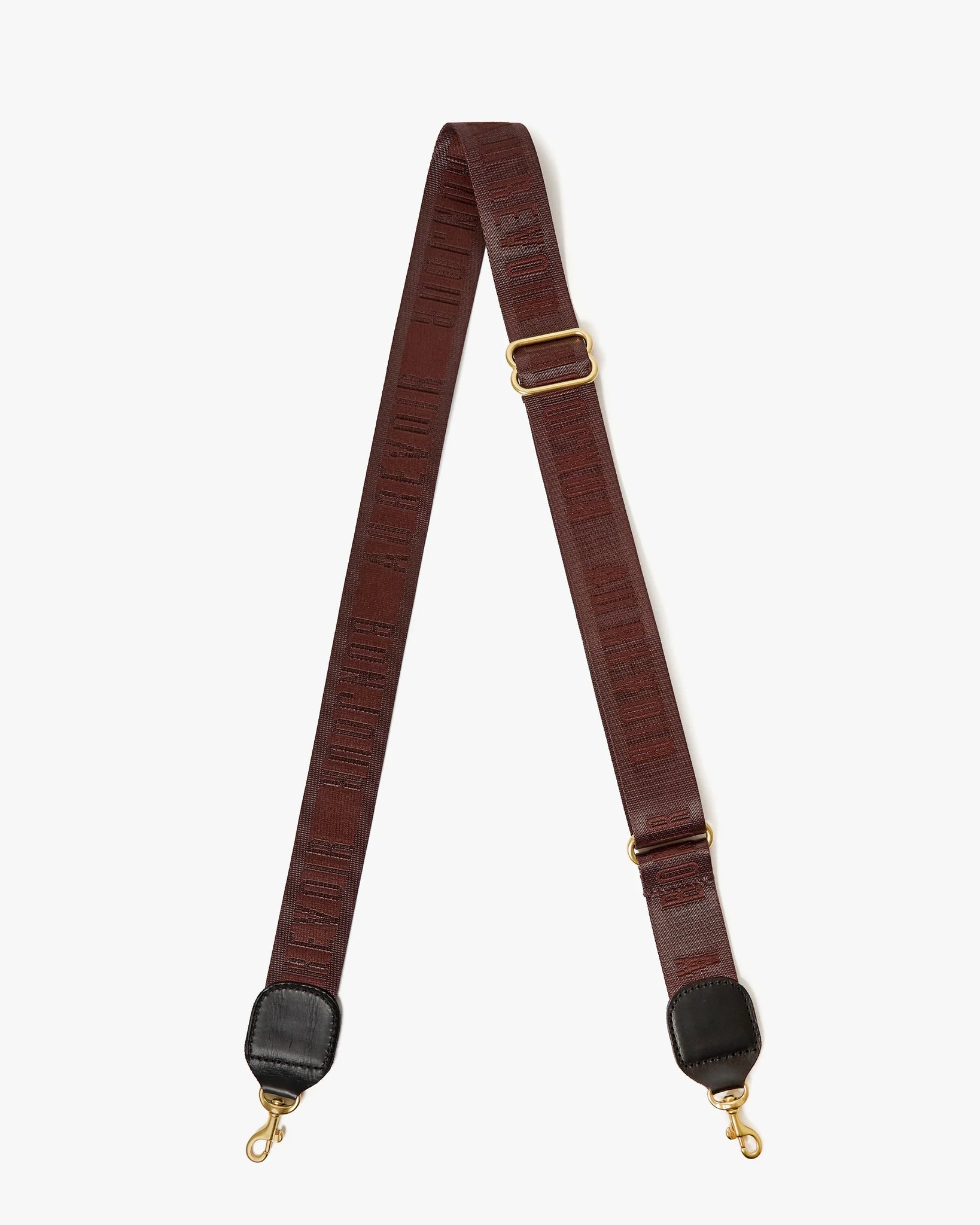 Adjustable Crossbody Strap in Chocolate Tonal Bonjour Au Revoir