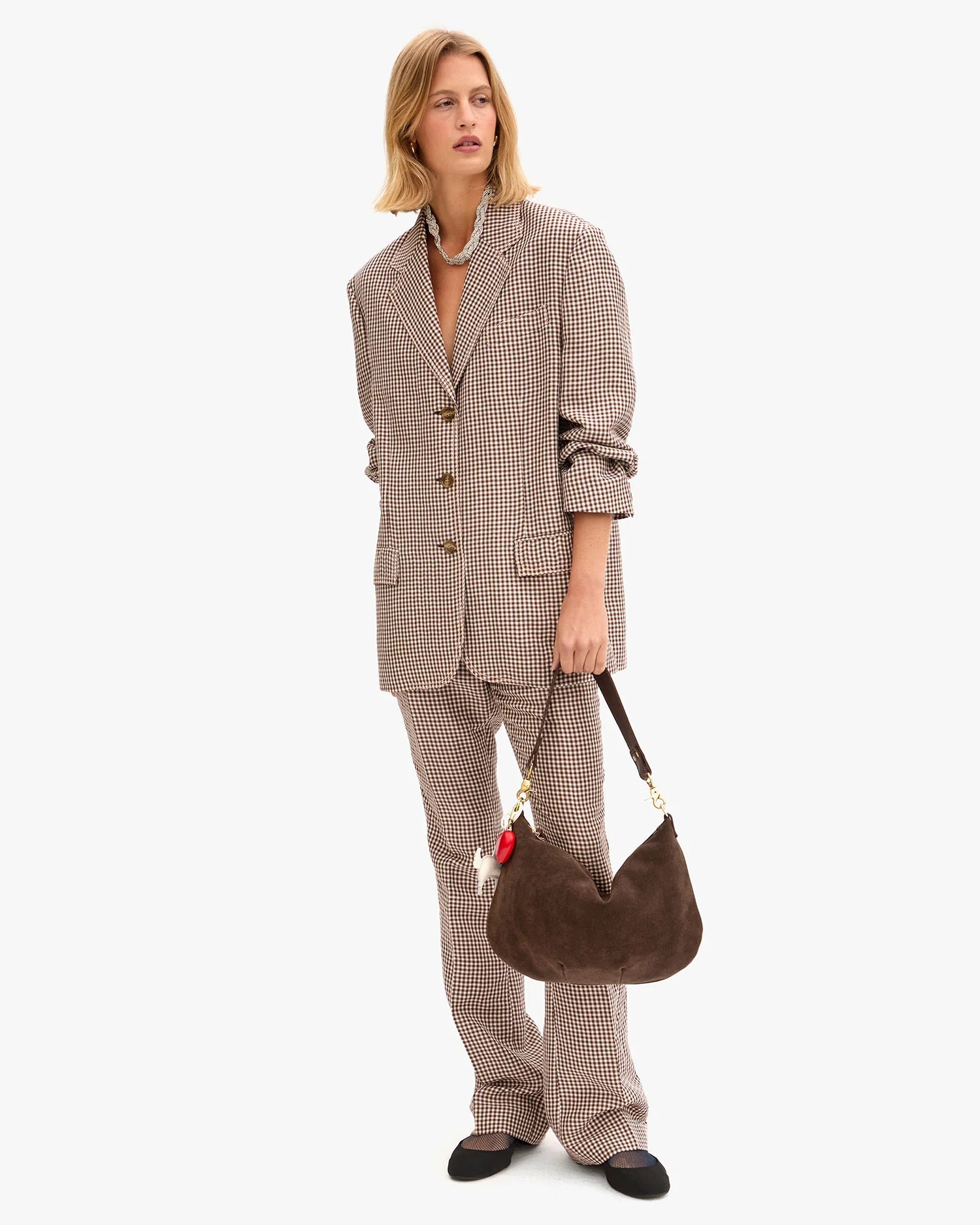 Moyen Messenger in Chocolate Suede