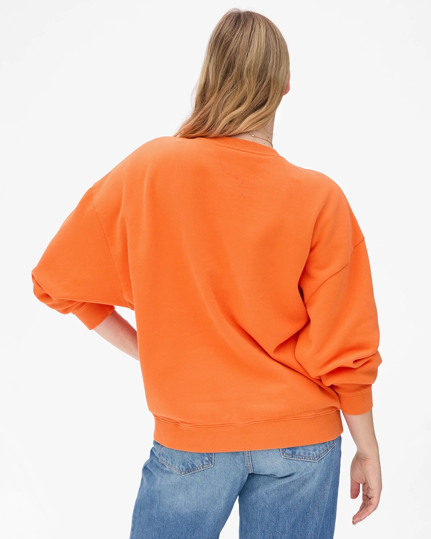 Oversized Sweatshirt in Zucca with Tonal Flocked Beaucoup Cool