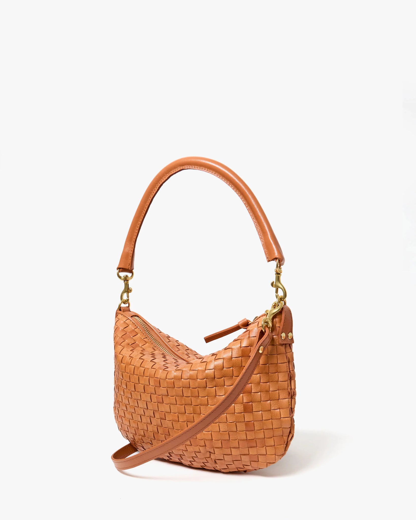 Petit Moyen Messenger in Natural Woven Checker