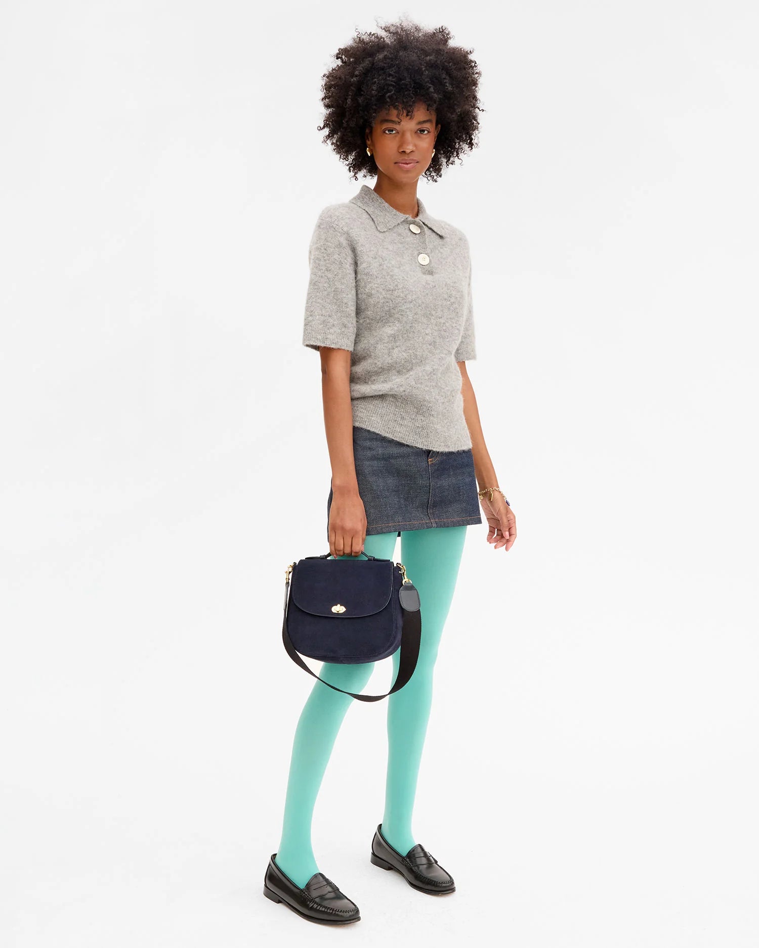 Turnlock Louis with Top Handle in Navy