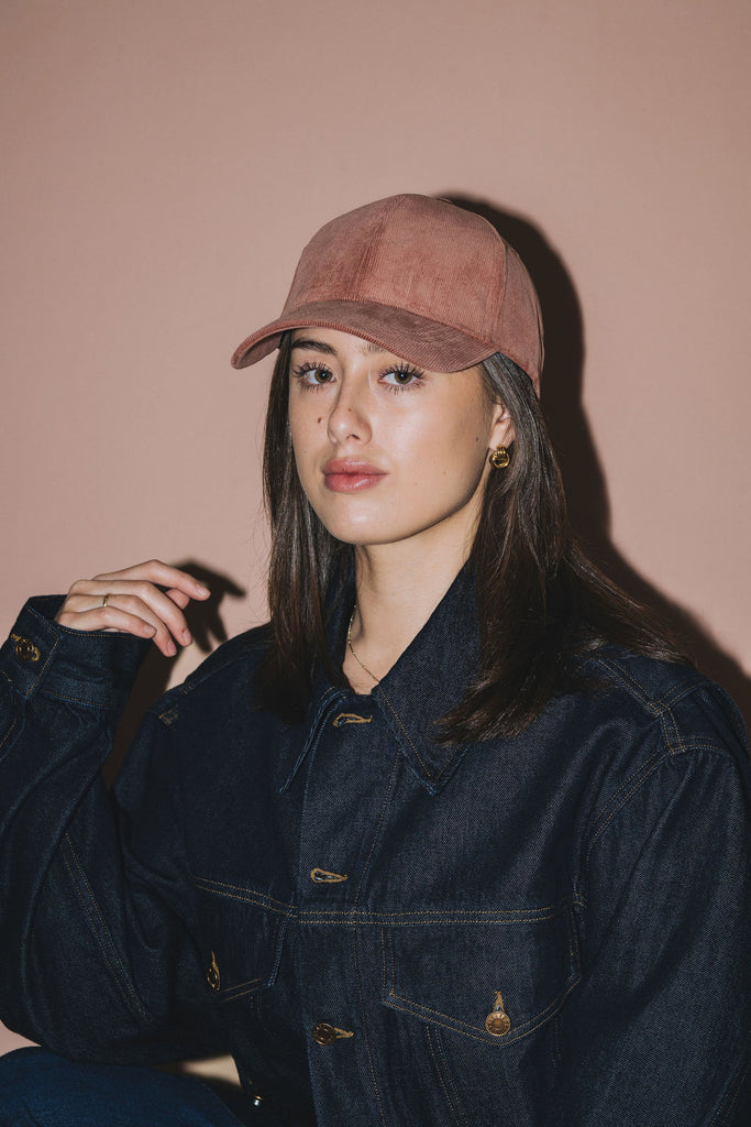 Classic Cap Corduroy in Pink Clay