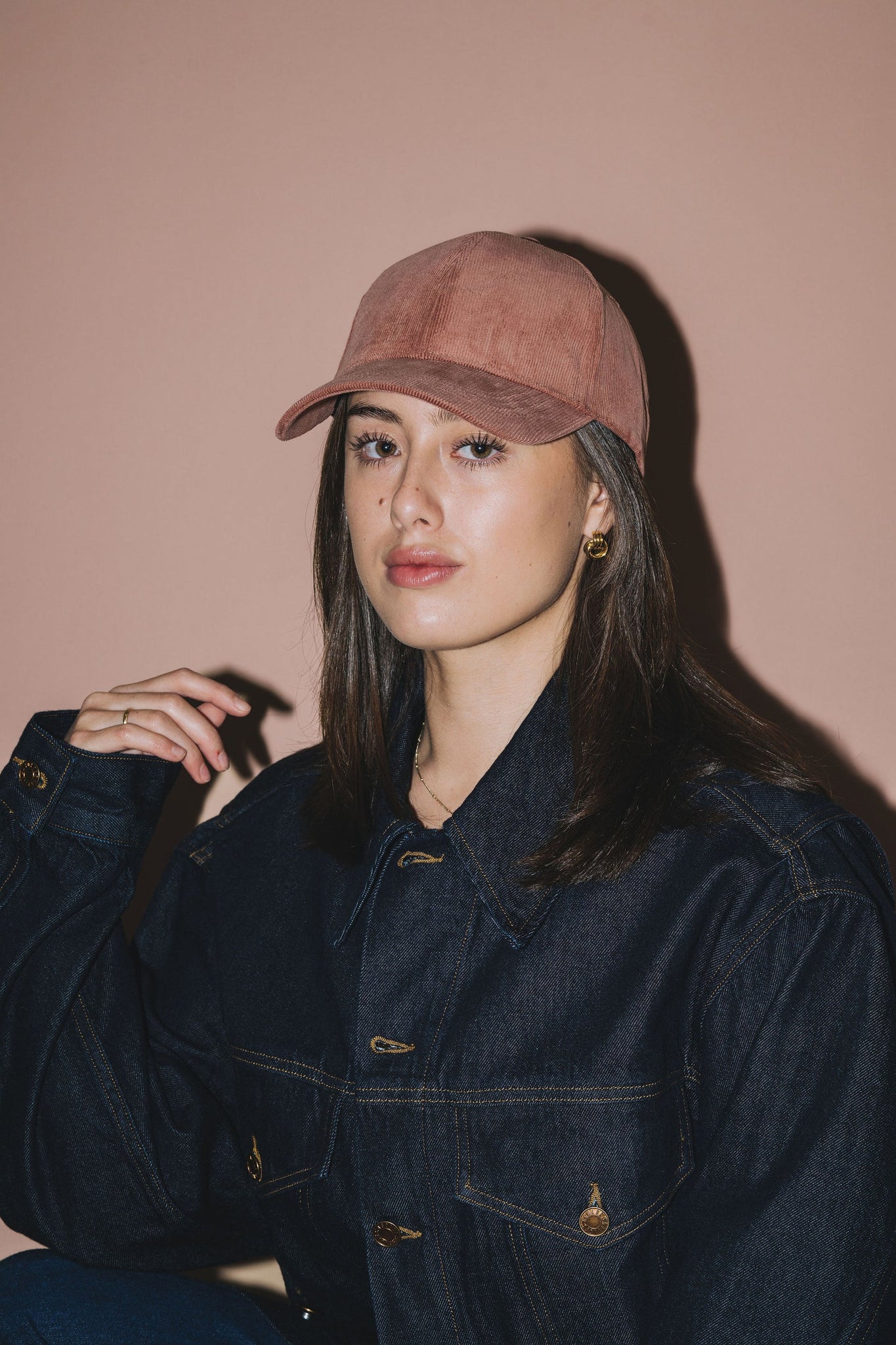 Classic Cap Corduroy in Pink Clay