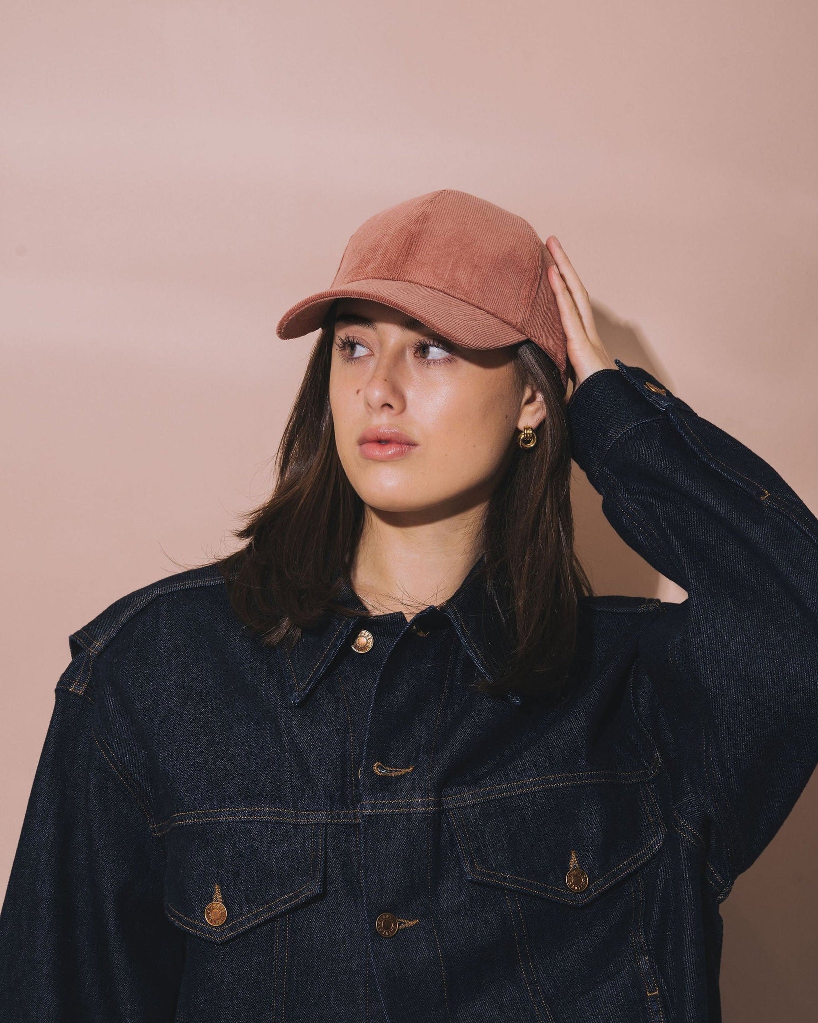 Classic Cap Corduroy in Pink Clay
