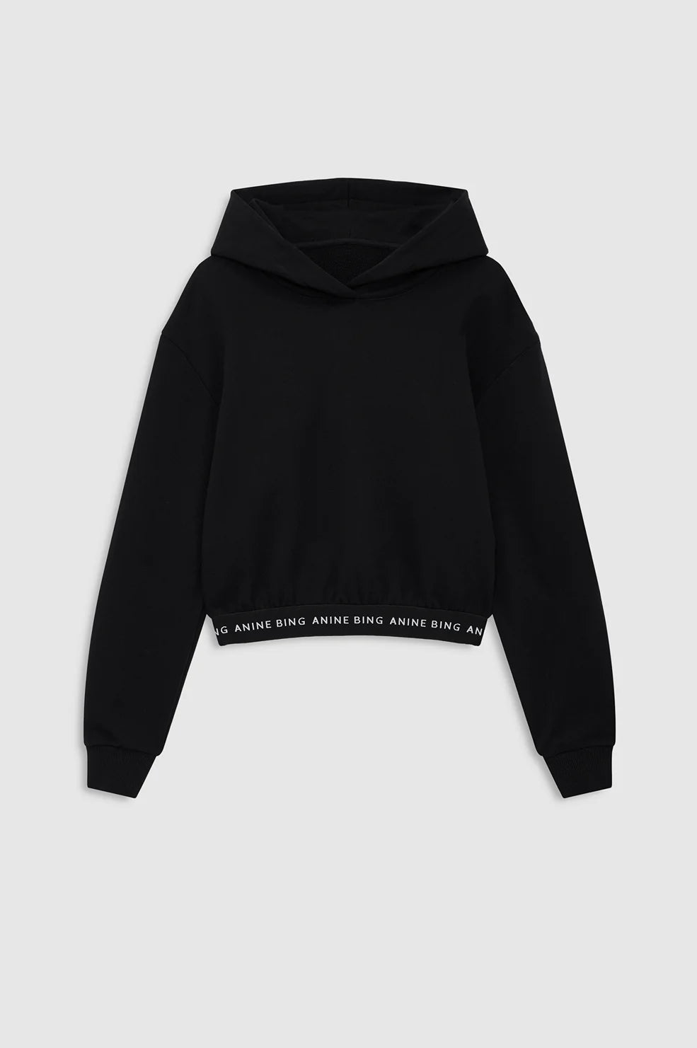 Dany Cropped Hoodie in Black