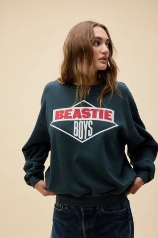 Beastie Boys Logo 84-86 Oversized Crew Sweatshirt in Vintage Black