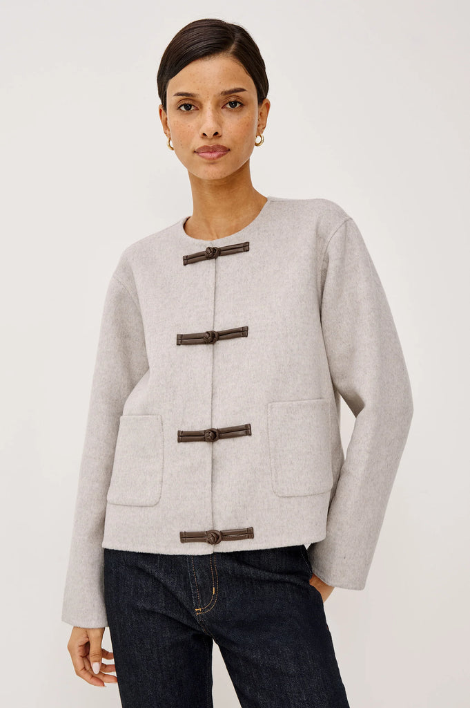 Deidre Jacket in Heather Oat