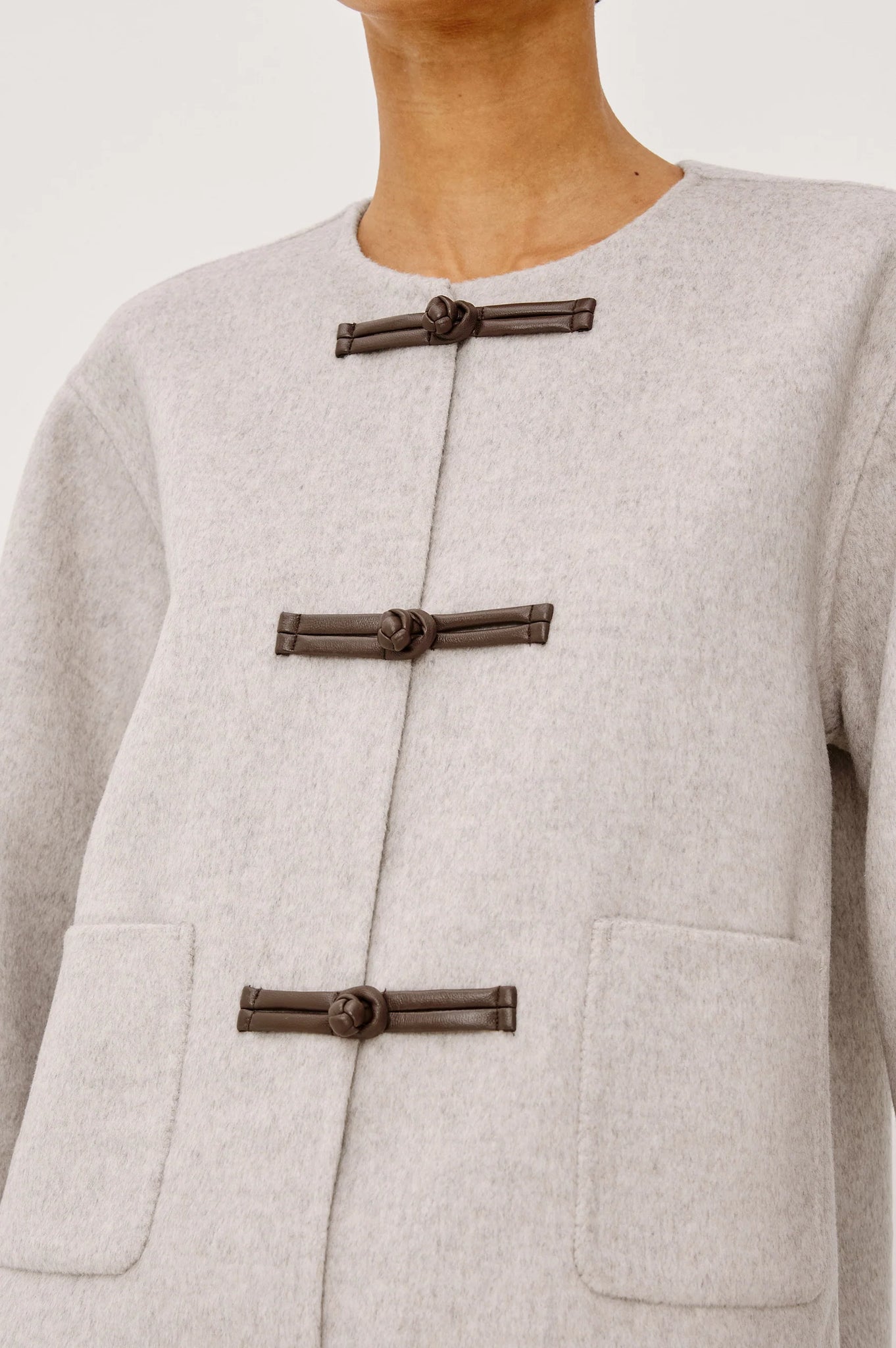 Deidre Jacket in Heather Oat