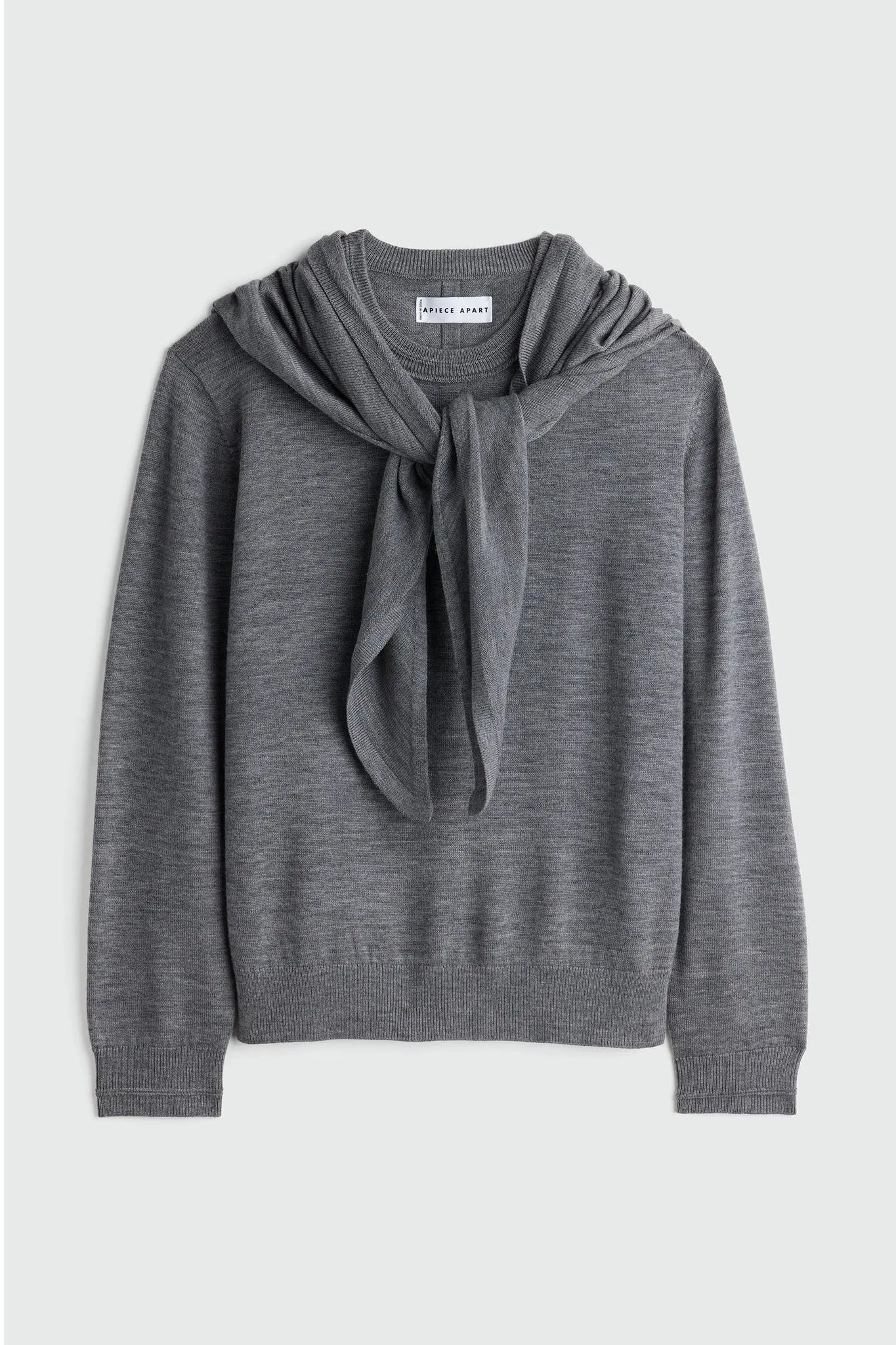 Drippy Scarf Top in Grey