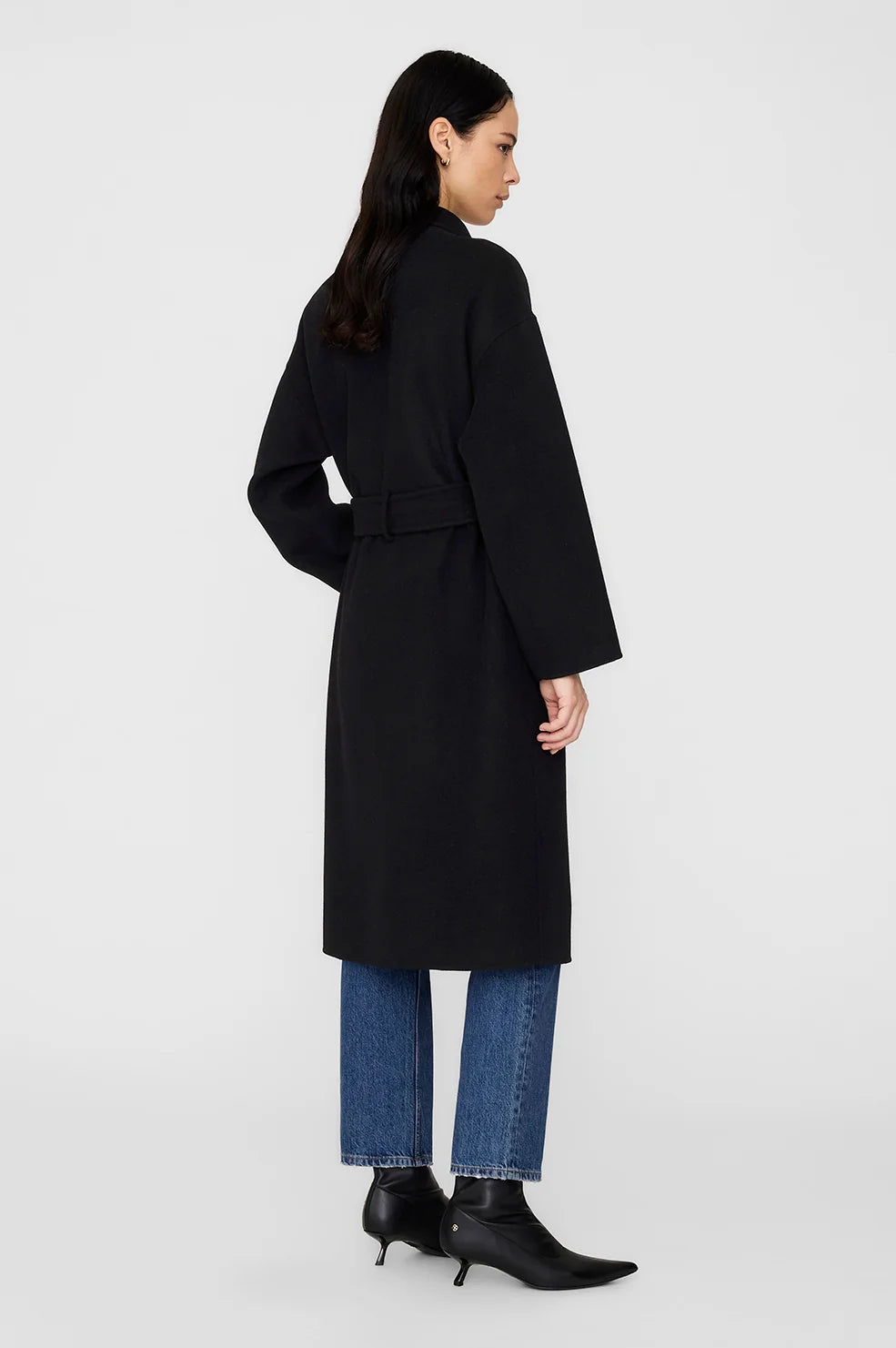 Dylan Coat in Black Cashmere Blend