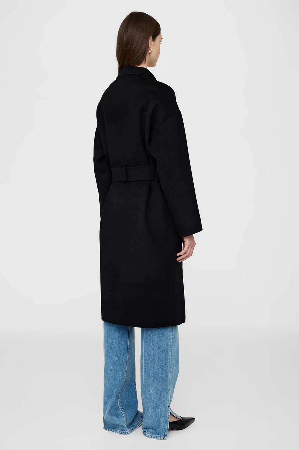 Dylan Coat in Black Cashmere Blend