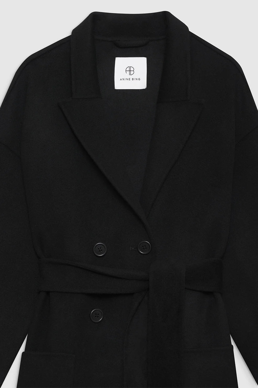 Dylan Coat in Black Cashmere Blend