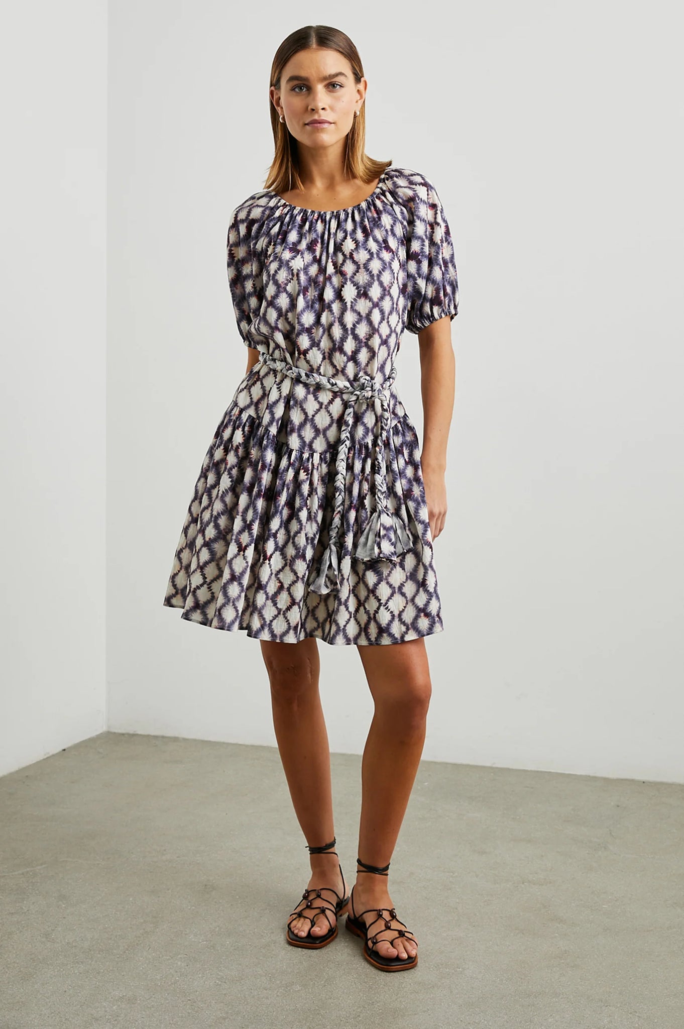 Emmaline Dress in Iris Shibori