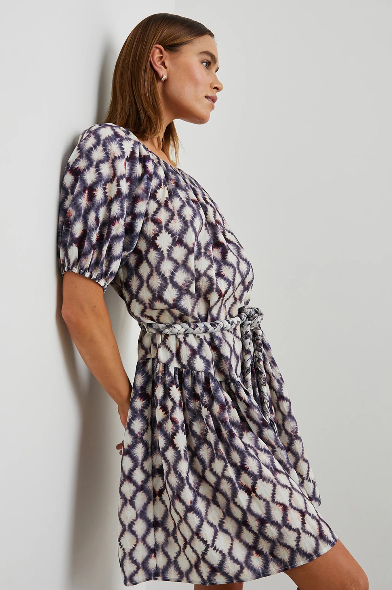 Emmaline Dress in Iris Shibori