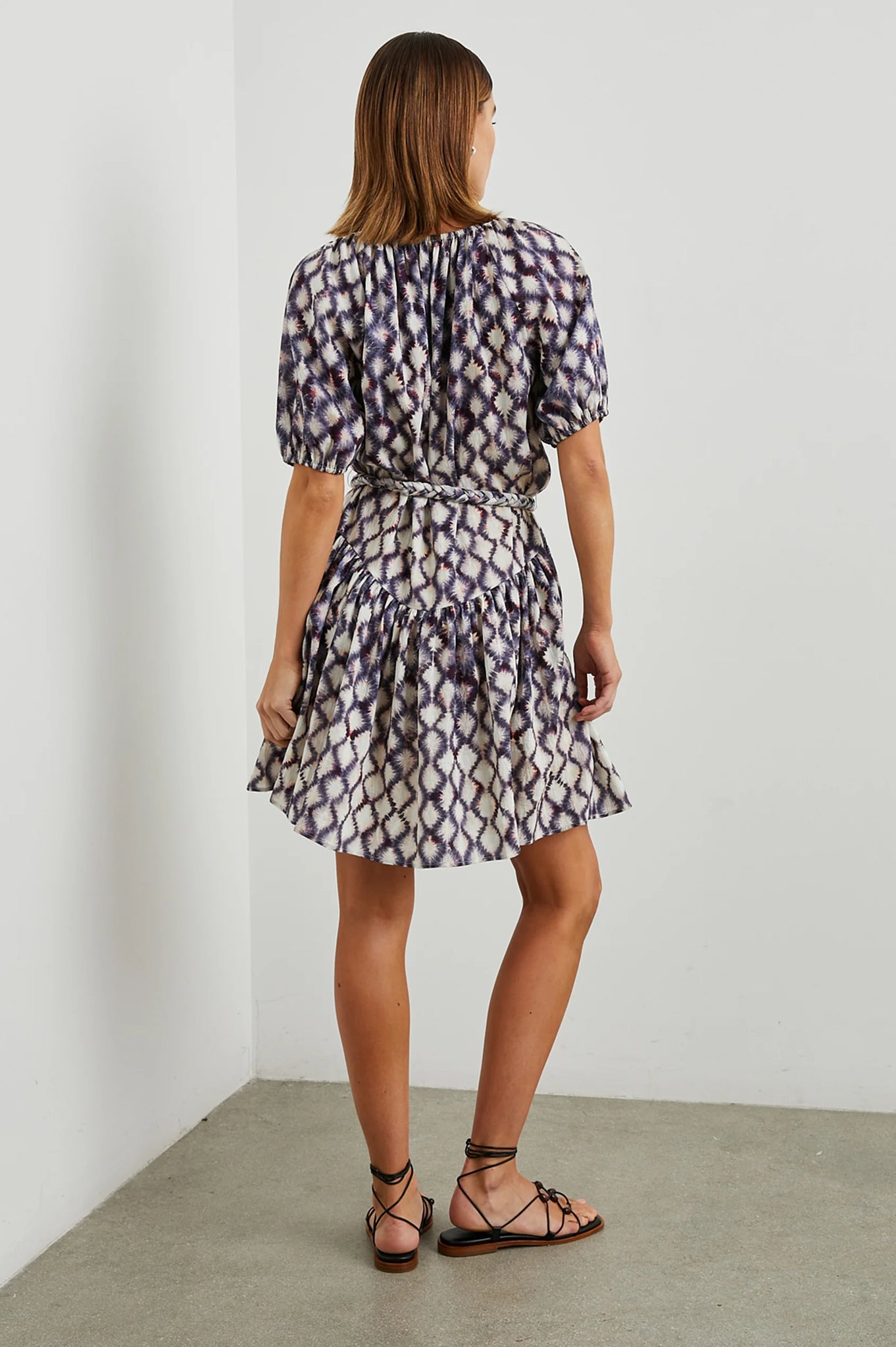 Emmaline Dress in Iris Shibori