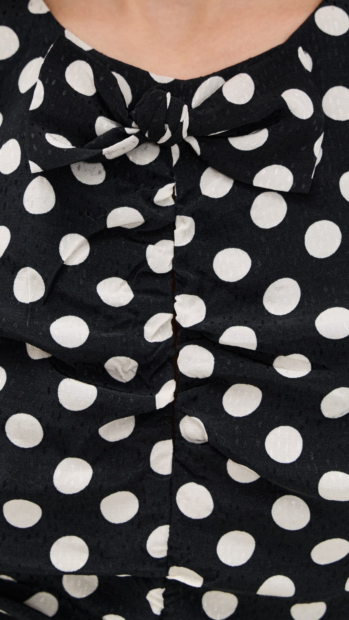 Jast Ruched Mini Dress in Black and White