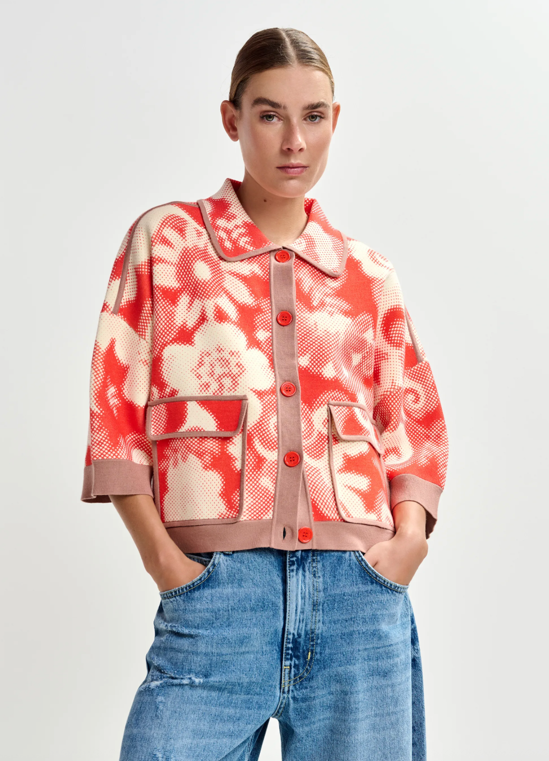 Joly Knit Cardigan in Orange Brulee