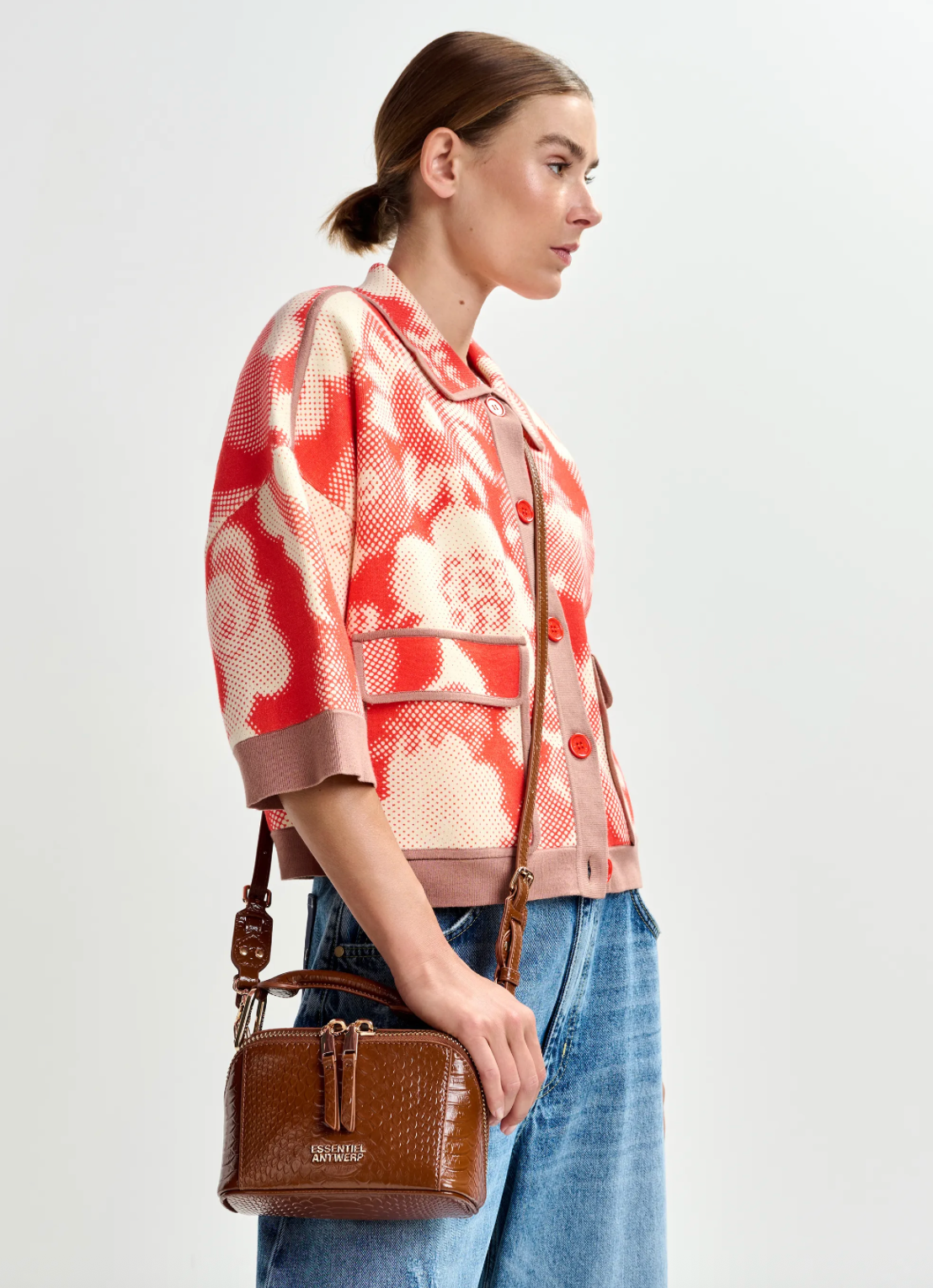 Joly Knit Cardigan in Orange Brulee