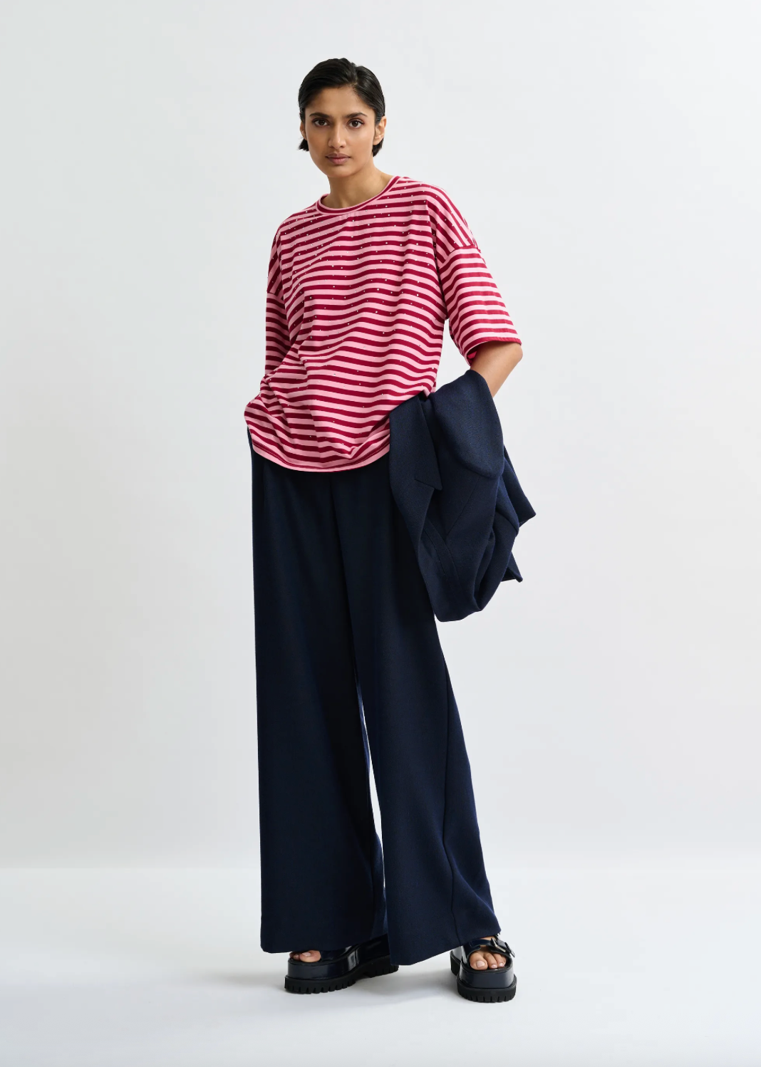 Joste Striped T-Shirt in Forever Blush