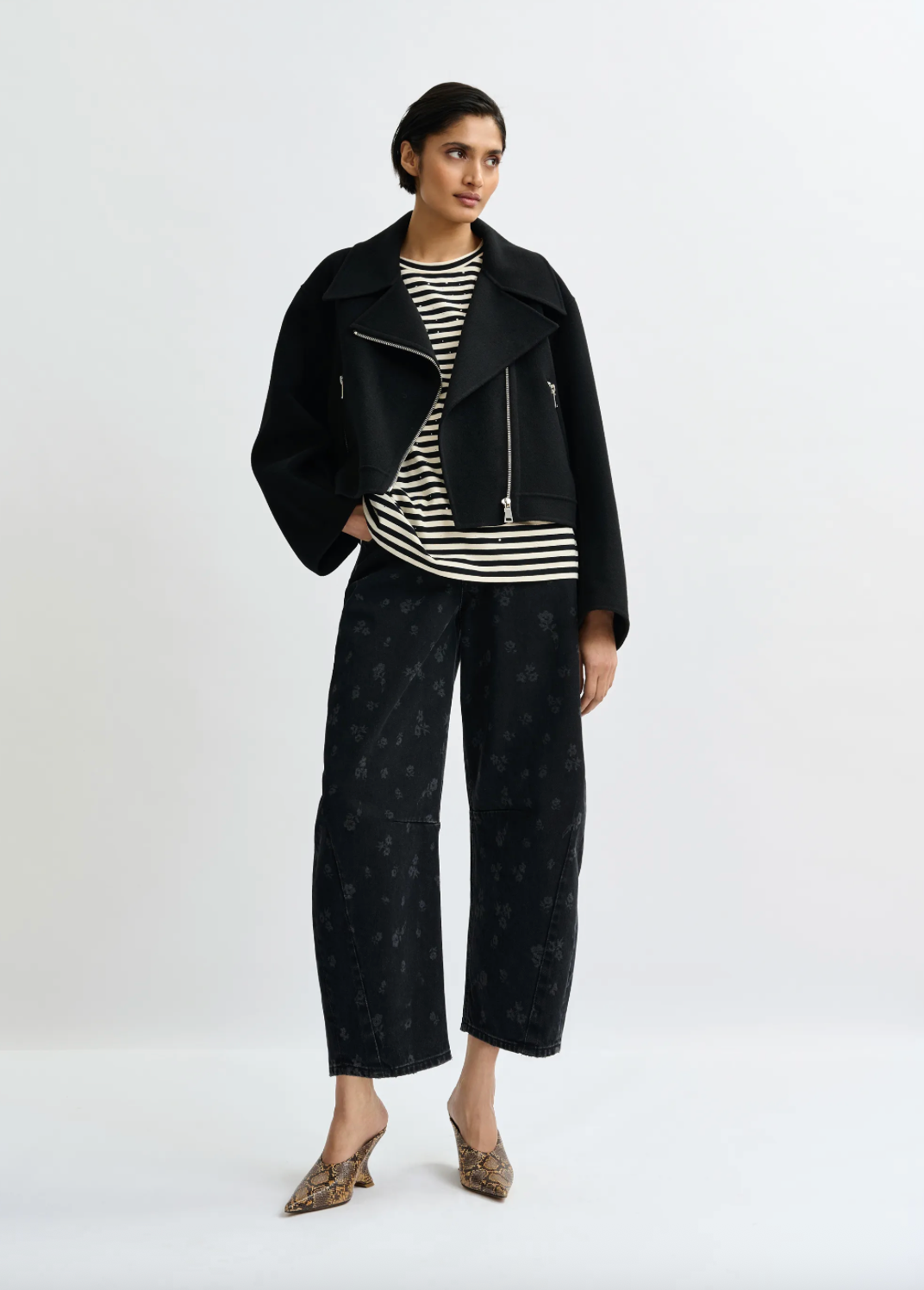 Joste Striped T-Shirt in Off-White