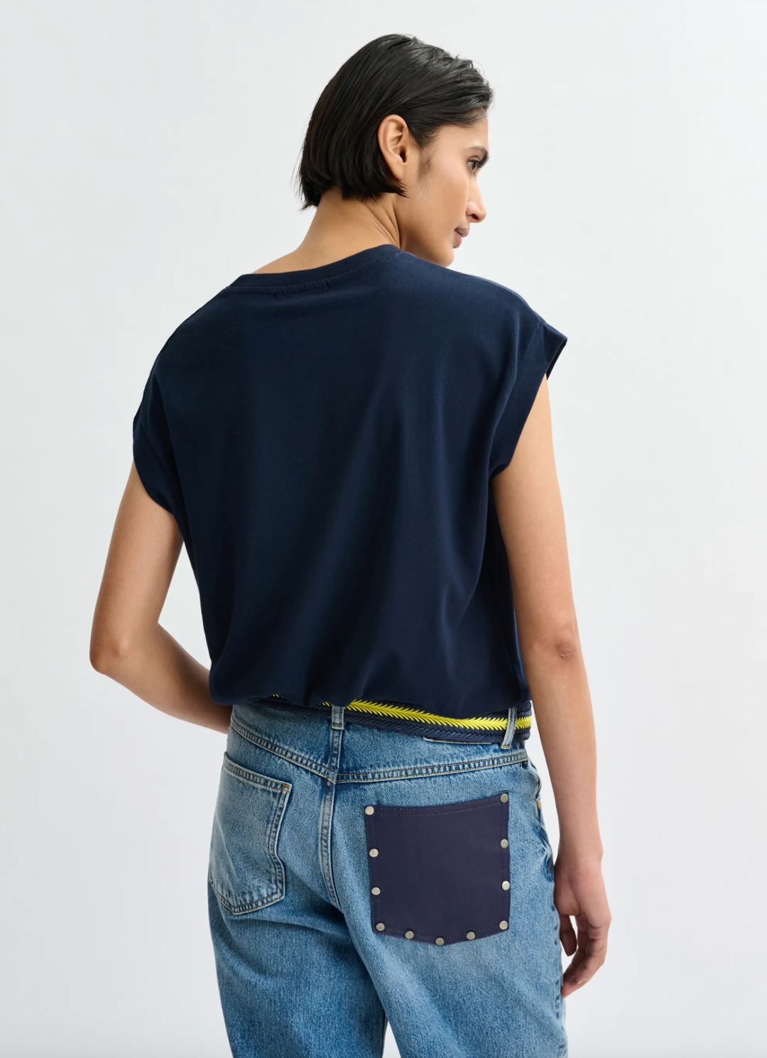 Jungala Embroidered T-Shirt in Classic Navy