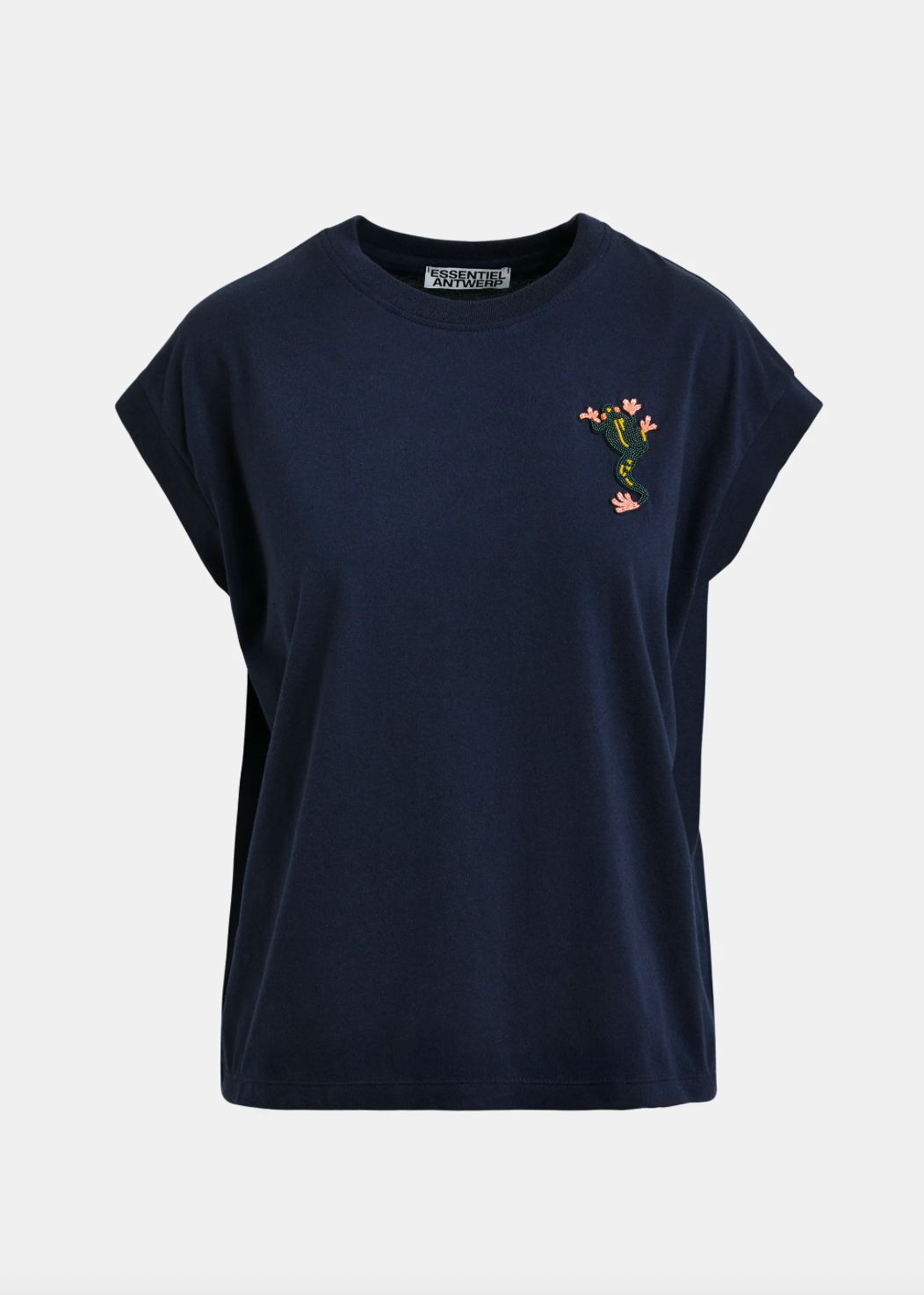 Jungala Embroidered T-Shirt in Classic Navy