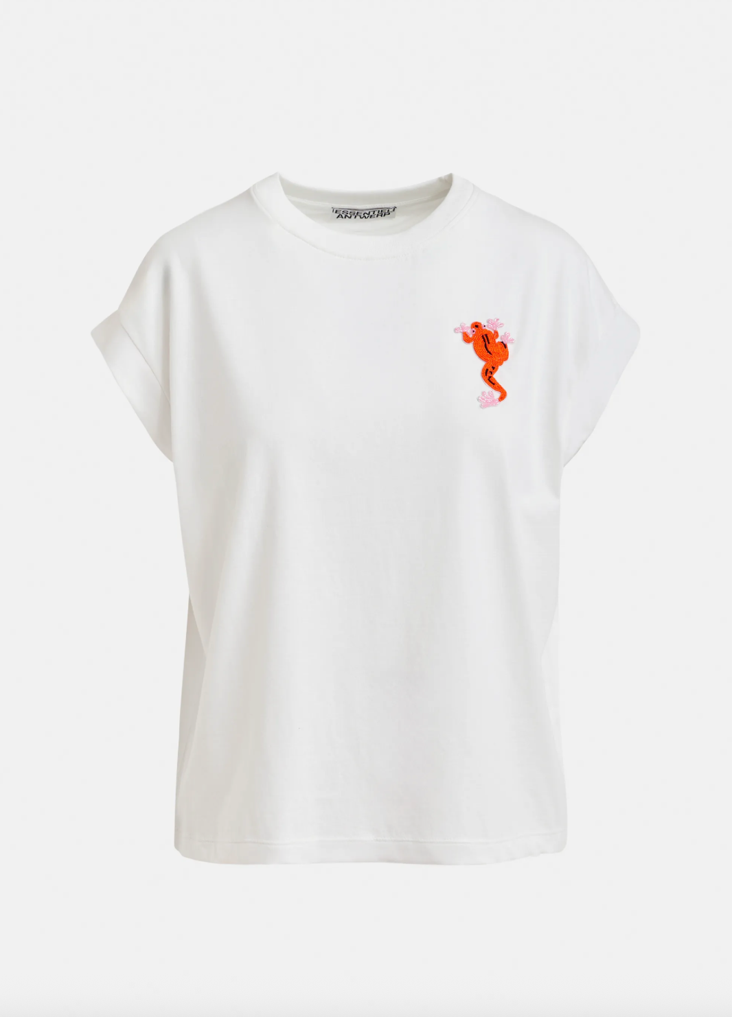 Jungala Embroidered T-Shirt in Off-White