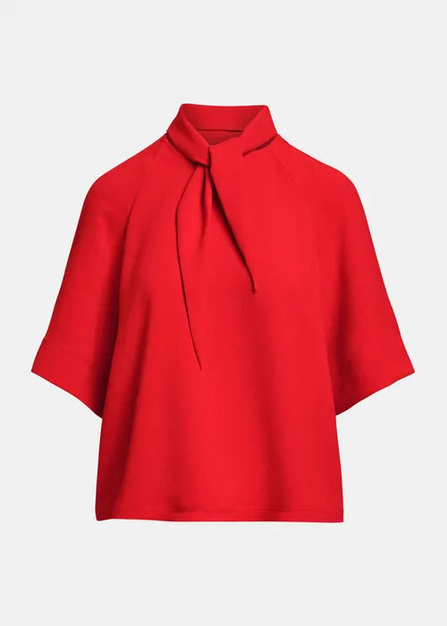 Kassie Neck Tie T-Shirt in Firestarter
