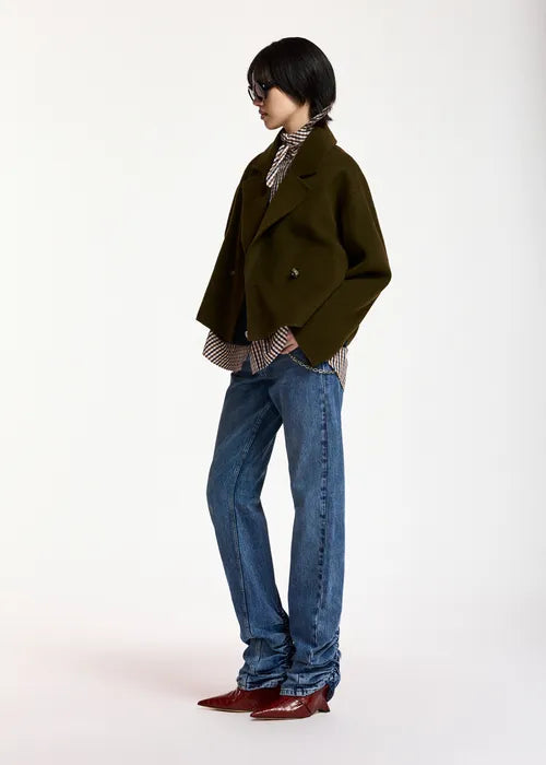 Kombu Double Face Jacket in Dusty Green