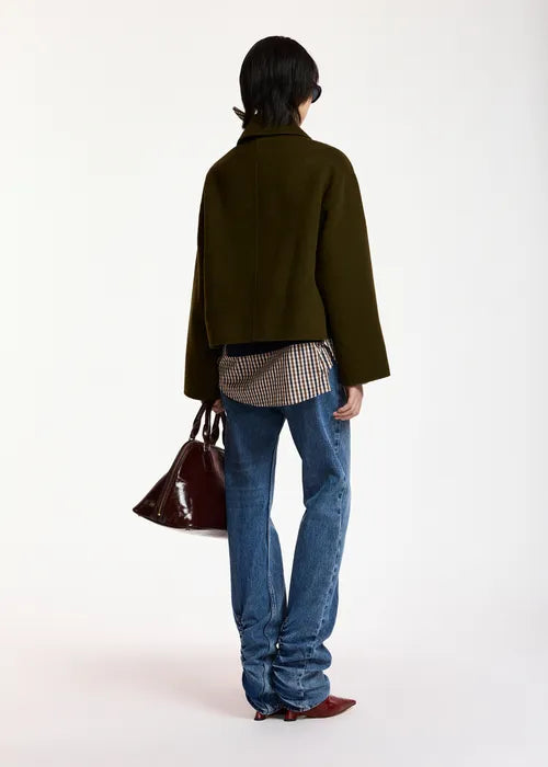 Kombu Double Face Jacket in Dusty Green